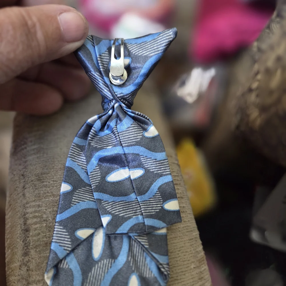 Stylish Blue and Gray Kids' Tie